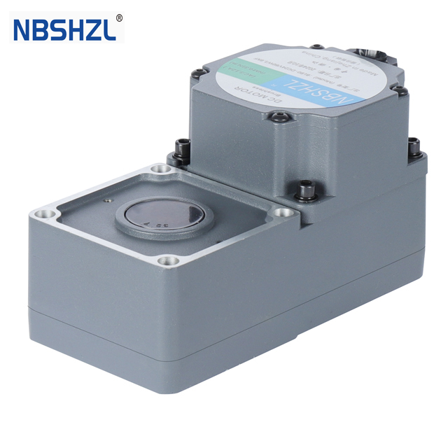Shenghe BL80 48V 120W BLDC gear motor — L-type housing with 15mm hollow output shaft